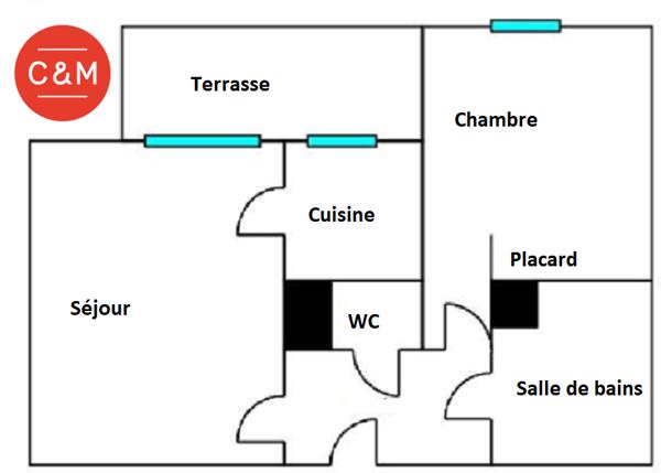 44400 REZE REZE SAINT-PAUL - Appartement 2 pièces 41 m²