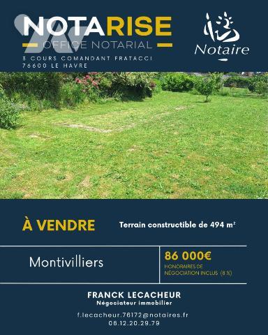 Terrain constructible Montivilliers 