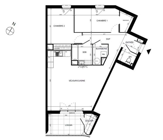 APPARTEMENT T3 AVEC PARKING ET EXTERIEURS, LAC VILLENEUVE DE LA RAHO