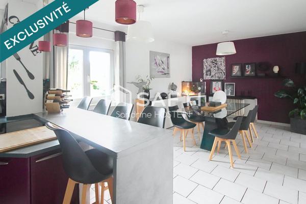 Maison de 136m2hab avec 4 chambres, garage, terrasse, et jardin!