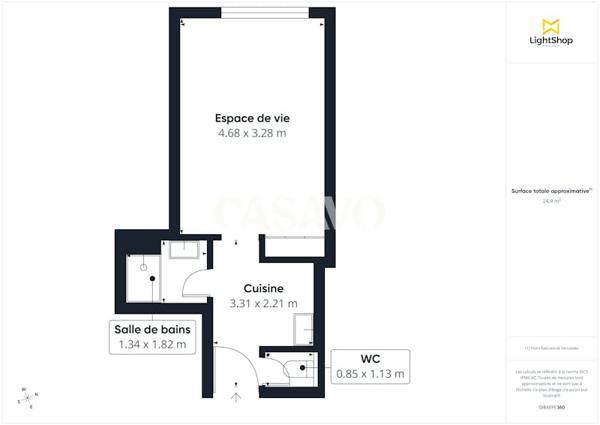 Vente Appartement 1 pièce de 25m² - 75003 Paris