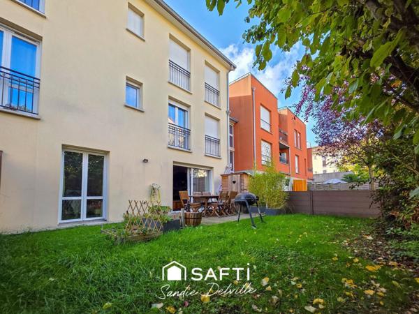 Appartement 2 pièces- 38m²- jardin- 2 places boxées