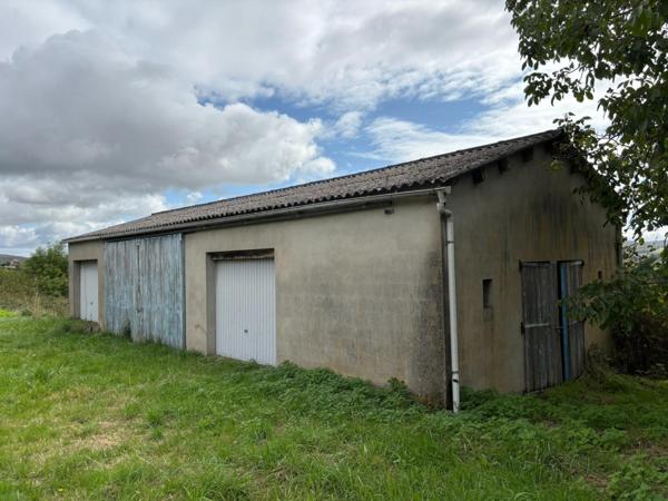 Petite maison avec dépendances et beau terrain