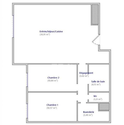 Sèvres - 3 pièces en semi-dernier étage, séjour 37 m², box - Immeuble isolé par l'extérieur