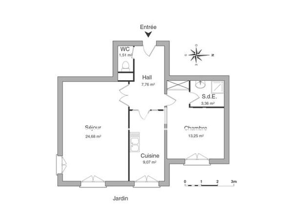 Location Appartement 2 pièces 59.63 m² - 13 RUE LUCIEN BRUNET#### Pontault Combault 77340