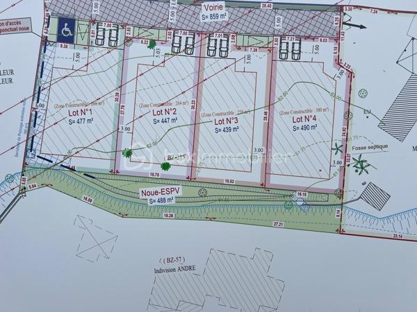 Lotissement de 439 m²