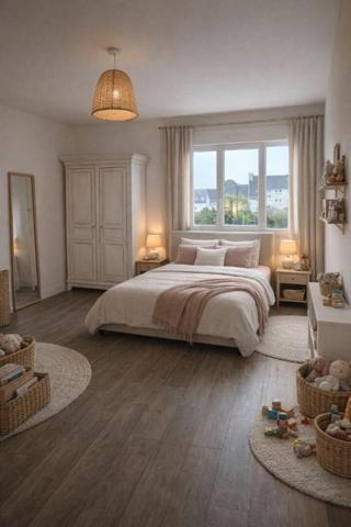 Appartement T3 rénové avec garage, atelier et terrain à Lanester (Morbihan)