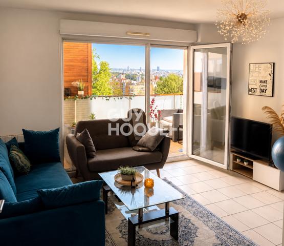 Appartement T2  de 46 m² avec terrasse et vue imprenable + stationnement en s/sol