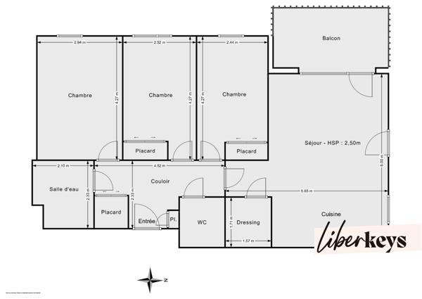 Appartement T4 en parfait état avec balcon – Résidence récente à côté du tram T4 (et de la future ligne T10)