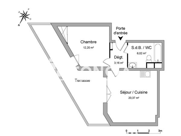 Location Appartement 2 pièces 41.75 m² - 122 RUE DU ROUET Marseille 13008
