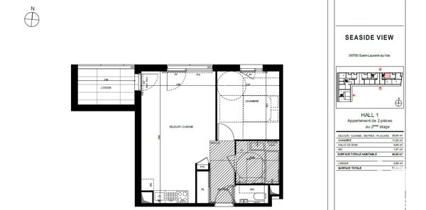 Appartement à vendre 2 pièces 47 m² Saint-Laurent-du-Var