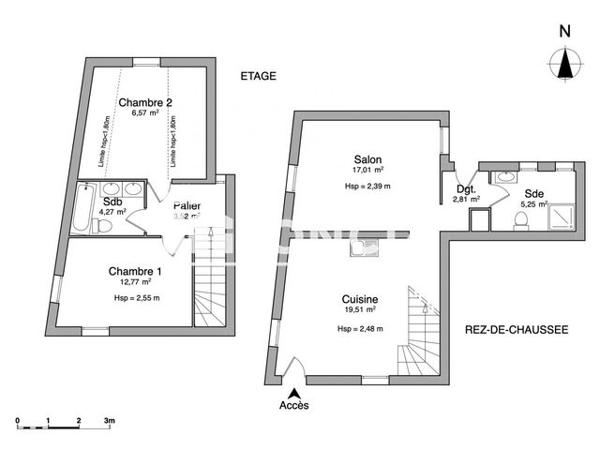 Location Appartement 3 pièces 71.7 m² - 3 AVENUE DU MARSAN Saint Sever 40500