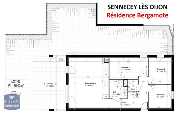 Appartement à vendre 4 pièces 85.02m²