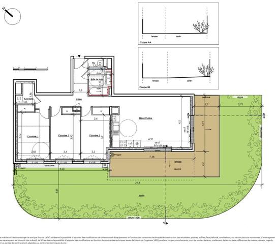 Appartement à vendre 4 pièces 85 m² Montbonnot-Saint-Martin
