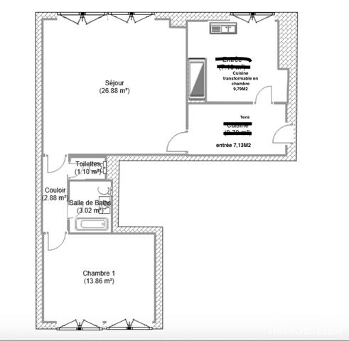 Appartement à vendre 3 pièces 64,69 m² Nogent-sur-Marne
