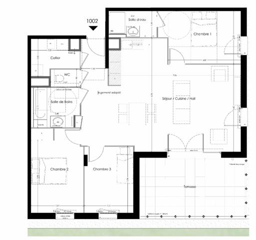 Appartement T4 lumineux avec grande terrasse – 91 m² – Marignier (74)