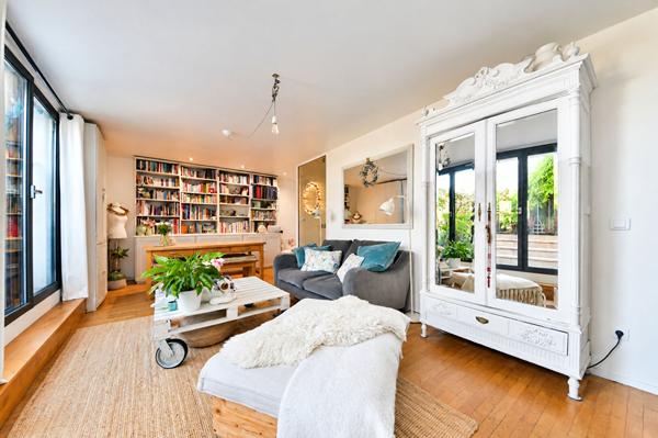 Duplex en dernier étage avec jardin paysager