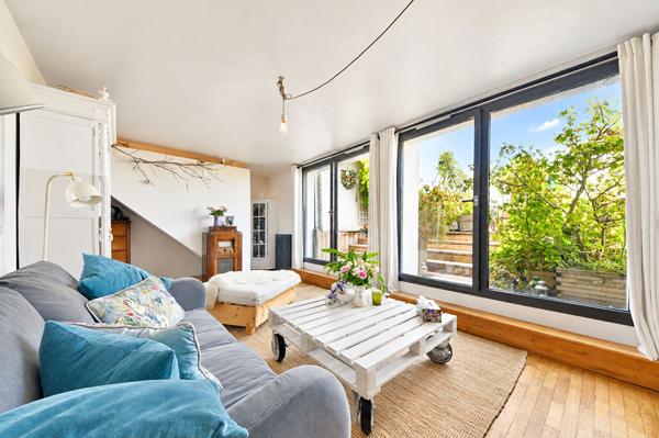 Duplex en dernier étage avec jardin paysager
