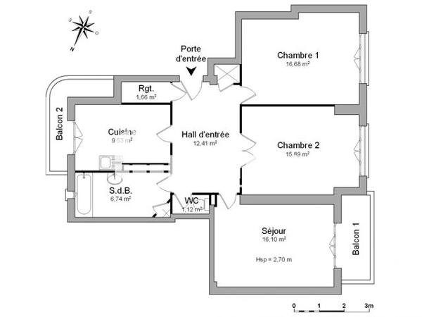 Location Appartement 3 pièces 80.13 m² - 22 BD FRANCOISE DUPARC Marseille 13004