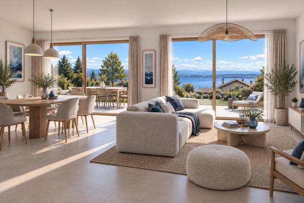 VILLAS KALLY – ÉVIAN-LES-BAINS – VILLA NEUVE AVEC VUE SUR LE LAC LÉMAN – 850 000 €