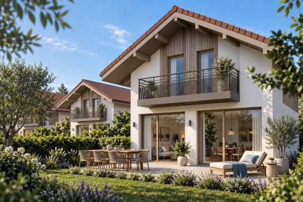 VILLAS KALLY – ÉVIAN-LES-BAINS – VILLA NEUVE AVEC VUE SUR LE LAC LÉMAN – 850 000 €