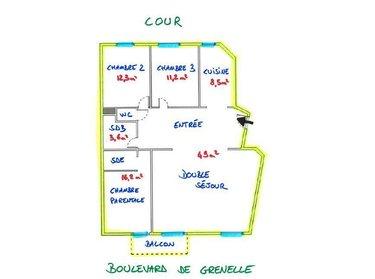 Appartement à vendre à Paris 15e arrondissement à Paris (75015), ref : 75022-901