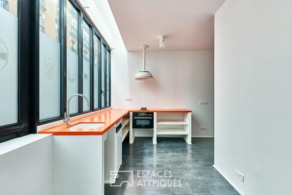 Loft mixte dans un ancien parking réhabilité à Montmartre
