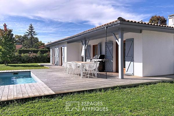 Maison rénovée avec studio indépendant, piscine et jardin paysager