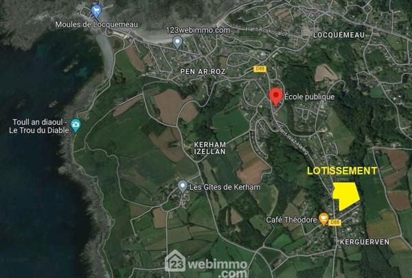Terrain à bâtir 408 m² à Trédrez-Locquémeau 22300