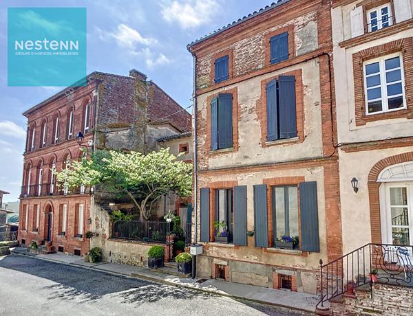 A vendre maison de village de 190m² habitable, cours, jardin, garage, 10 min de Nailloux