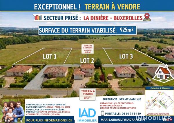 Terrain à vendre 925 m² Buxerolles