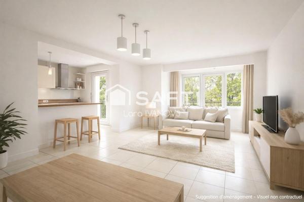 Appartement 4 pièces avec loggia, double box et cave