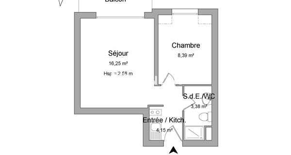 À vendre Appartement 2 pièces 33.25 m² - Chevilly-larue 94550