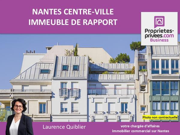 44000 NANTES - IMMEUBLE MIXTE LOUE, COMMERCES ET LOGEMENTS, CENTRE VILLE