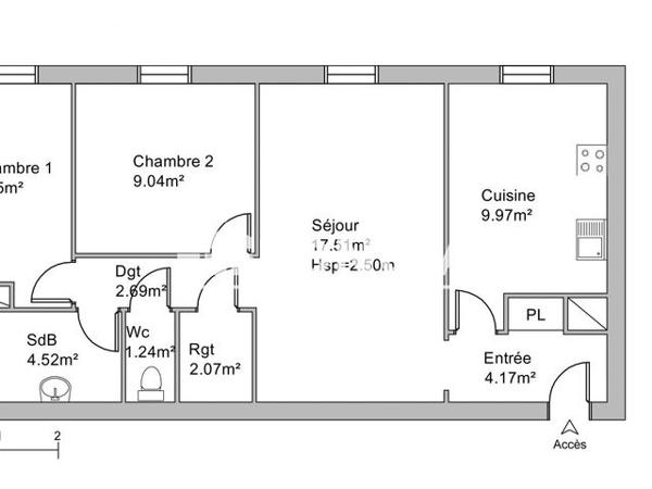 Location Appartement 3 pièces 58.5 m² - 15 AVENUE GAMBETTA Blois 41000