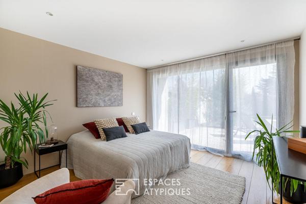 Maison ancienne rénové avec extension et piscine