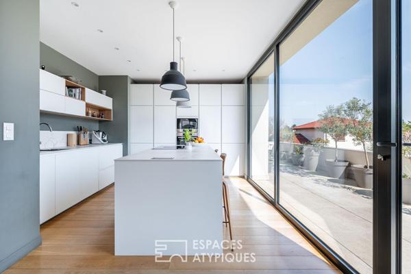 Maison ancienne rénové avec extension et piscine