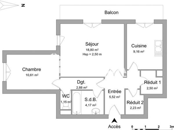 Location Appartement 2 pièces 57.02 m² - RUE DES FRERES BRIAN Avignon 84000
