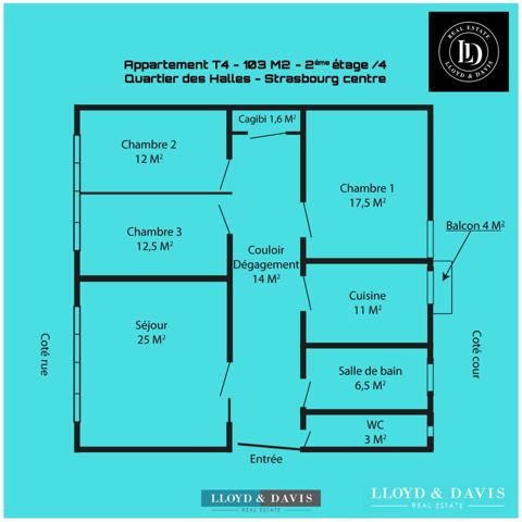 Spacieux T4 de 103 m² – Quartier des Halles, Strasbourg centre