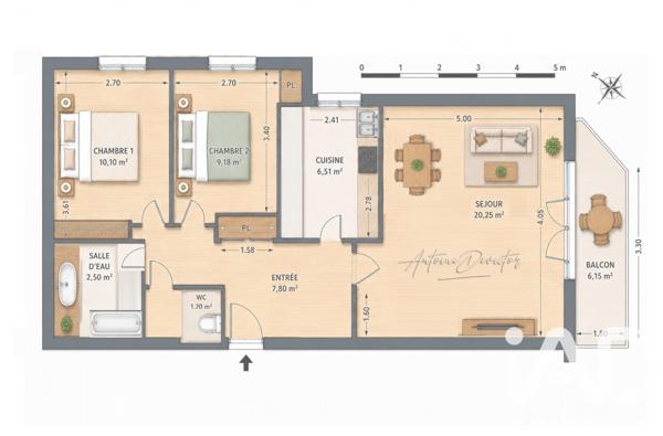 Appartement à vendre 3 pièces 62,48 m² Toulouse
