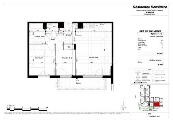 Appartement de 63,40 m²