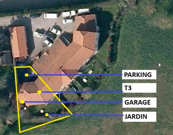 Appartement T3 57m² avec locataire en place-garage-jardin120m²