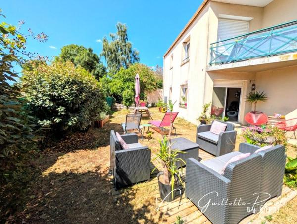 Appartement T3 57m² avec locataire en place-garage-jardin120m²