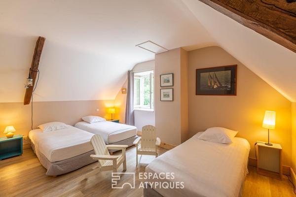 Esptrit Buccolique, corps de ferme rénové, 230m², proximité mer, 7 chambres, sauna .