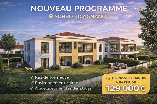 T2 neuf avec jardin au calme à Sorbo