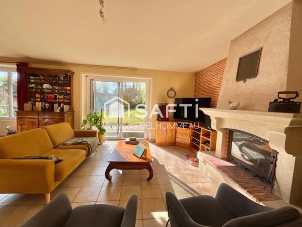 Maison de caractère 130m2, 4 chambres, garage et jardin