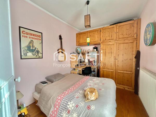 Maison de caractère 130m2, 4 chambres, garage et jardin