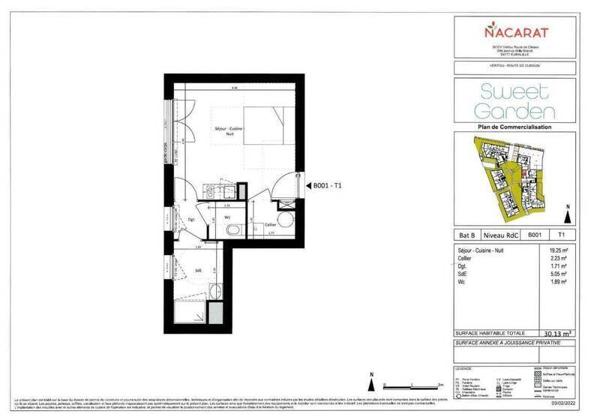 Appartement 1 pièce                                        - 44120 Vertou Réf : 12651