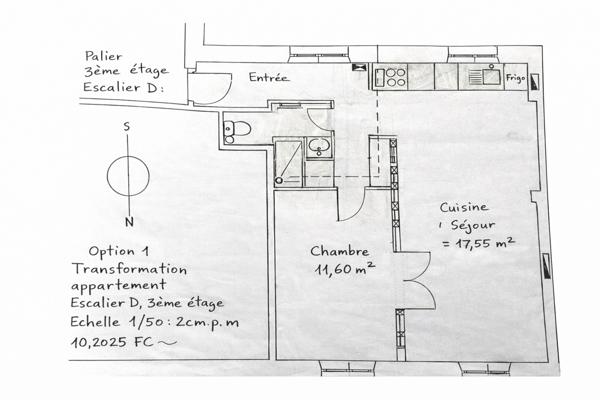 Appartement Paris- Marais - 53.20 m2