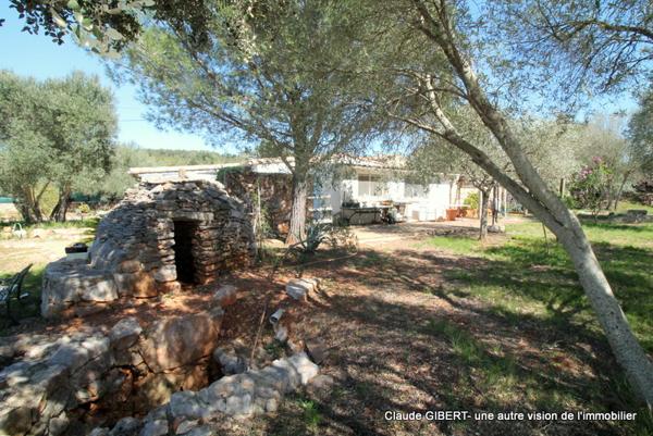 Balaruc-le-Vieux (34540) Maison de plain-pied T4 sur une parcelle de 2582 m2 en pleine garrigue à Balaruc-Le-Vieux